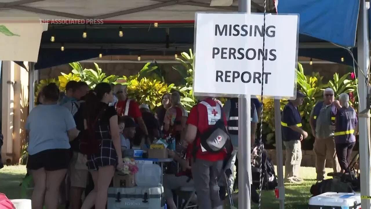 Displaced Maui residents take refuge at an emergency shelter